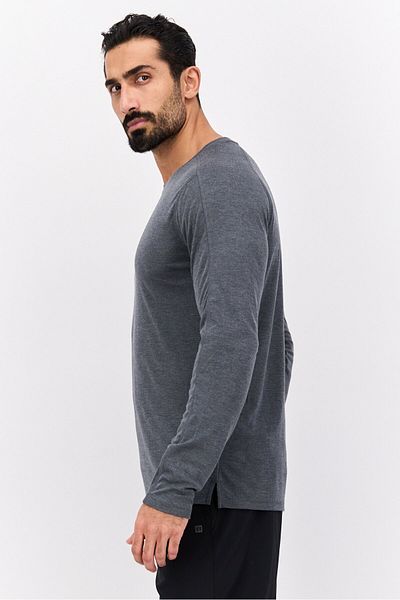 Champion Men Sportswear Fit Long Sleeve Training T-shirt, Grey Heather