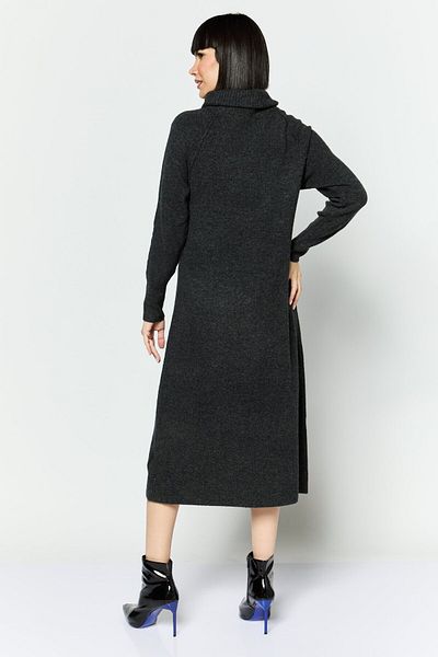 Esprit Women Knitted Midi Dress, Dark Grey