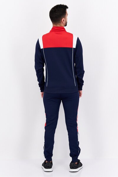 Crosshatch Men 2 Piece Sportswear Fit Training Tracksuit Set, Navy Combo