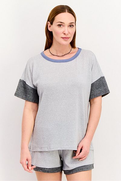Vince Camuto Women 2 Pieces Heather Sleepwear Set, Grey