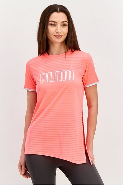 Puma Women Sportswear Fit Short Sleeves Training Top, Coral