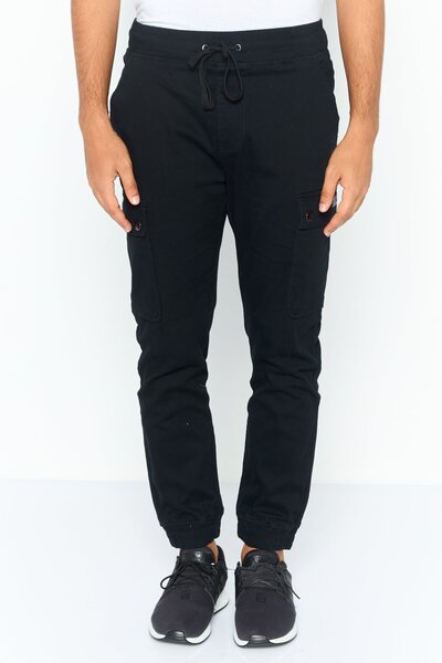 Modern Culture Men Regular Fit Stretchable Cargo Pant, Black