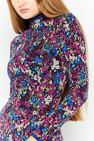 Hugo Boss Women Floral Print Mini Dress, Purple Combo