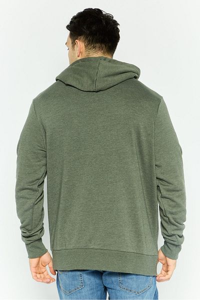 BENCH Men Hooded Brand Logo Long Sleeves Sweatshirt, Hunter Green