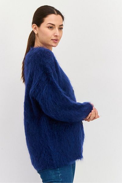 Hugo Boss Women Knitted Button Detail Cardigan, Dark Navy