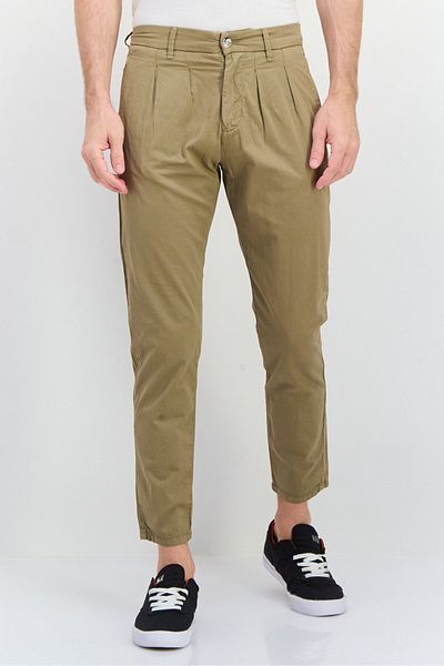 Sorbino Men Regular Fit Plain Chino Pants, Khaki