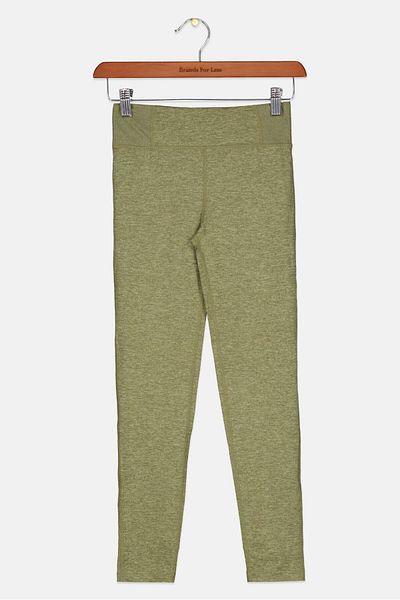 Nike Kids Girl Plain Sportswear Fit Training Leggings, Olive