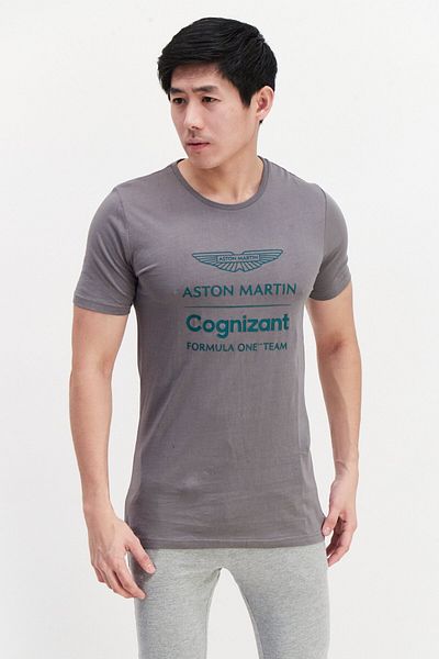 Aston Martin Men Sportswear Fit Short Sleeve T-shirt, Grey