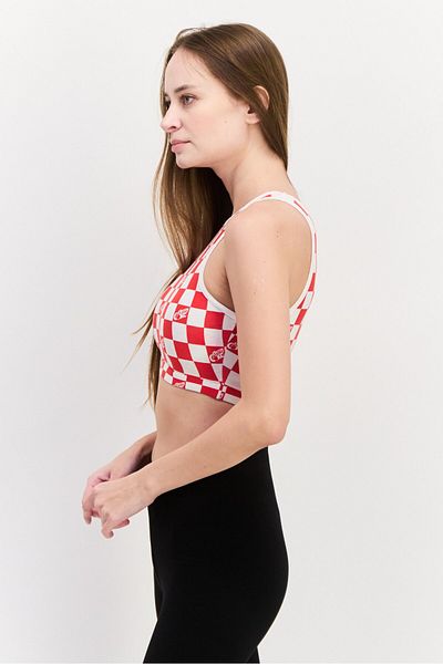 Undiz Women Checkered Sleeveless Pajama Top, Red