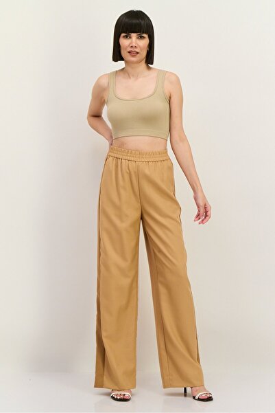 Gant Women Regular Fit Strength Leg Plain Pants, Tan