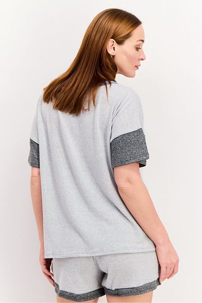 Vince Camuto Women 2 Pieces Heather Sleepwear Set, Grey