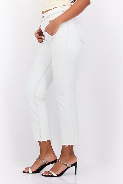 Scotch & Soda Women Slim Fit Washed Stretchable Jeans, Off White