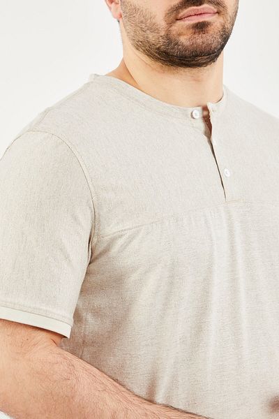 Kenneth Cole Men Crew Neck Short Sleeve Textured T-Shirt, Beige