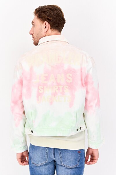 WRANGLER Men Tie Dye Denim Jacket, Multicolor