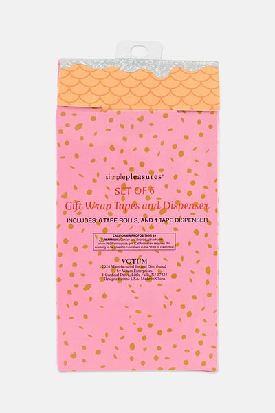 Votum 6 Piece Gift Wrap Tapes And Dispense, Beige