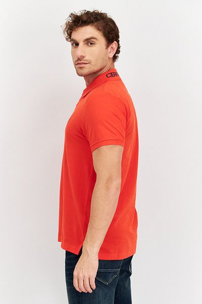 Cerruti 1881 Men Regular Fit Embroidered Logo Short Sleeve Polo Shirts, Red
