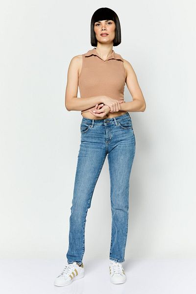 Esprit Women Straight Fit Washed Stretchable Jeans, Blue