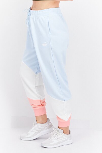 Puma Women Sportswear Fit Brand Logo Outdoor Jogger Pants, Blue Combo