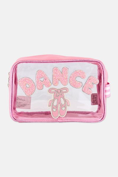 OMG Accessories Kids Girl Glittered Pouch Bag 26 L X 15 H X 11 W Cm, Pink