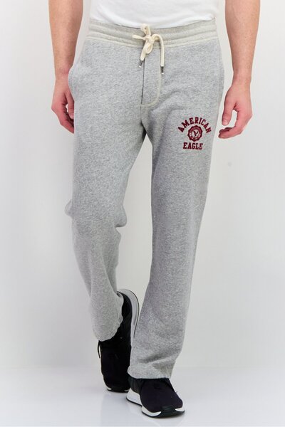 AMERICAN EAGLE بنطال رجالي بقصة عادية وساق مستقيمة، رمادي