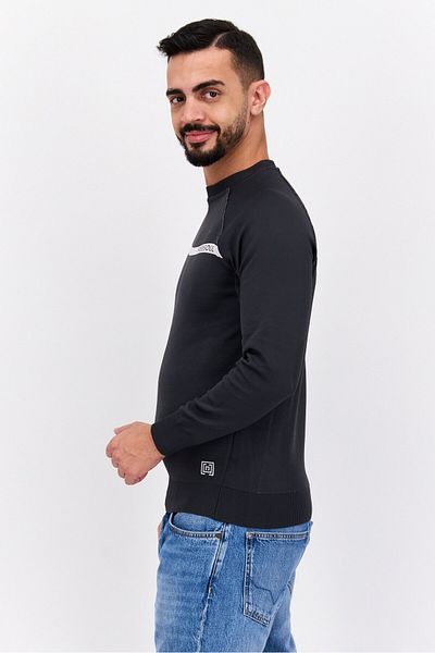 freesoul Men Crew Neck Brand Logo Long Sleeves Sweatshirt, Grey Combo
