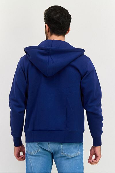 Esprit Men Hooded Graphic Print Long Sleeves Sweatshirt, Blue
