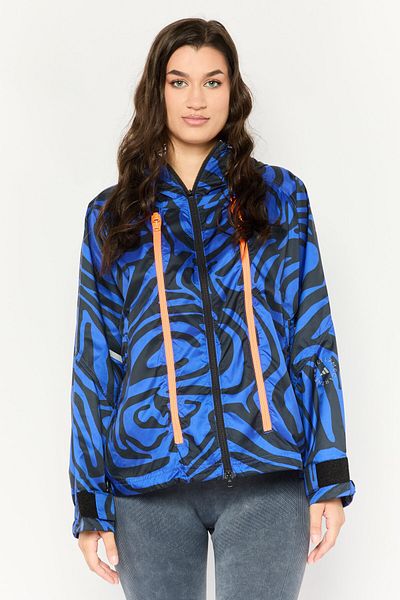 adidas Women Sportswear Fit Long Sleeve Outdoor Jacket, Blue Combo