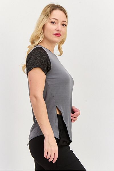 Puma Women Regular Fit Short Sleeve Running Top, Grey