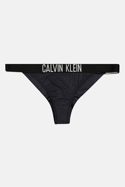 Calvin Klein Women Snake Print Swimwear Bottom, Black