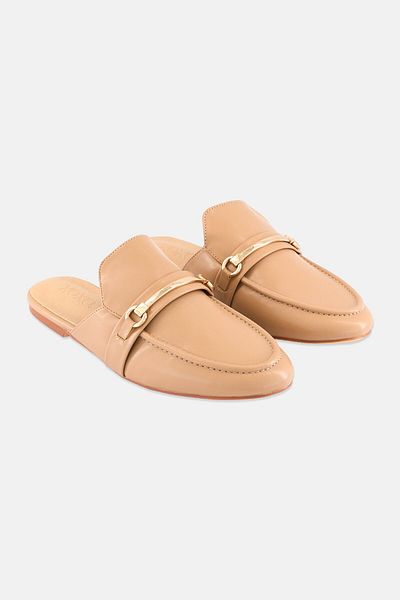 XOXO Women Slip On Mules, Beige
