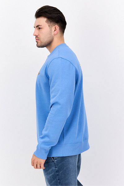 Esprit Men Crew Neck Brand Logo Long Sleeves Sweatshirt, Blue
