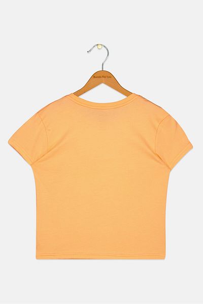 Roxy Kids Girl Graphic Printed Short Sleeve Top, Orange