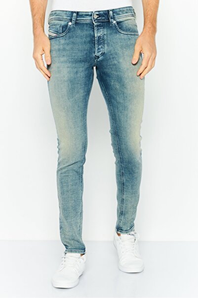 Diesel Men Skinny Fit Sleenker Washed Stretchable Jeans, Blue