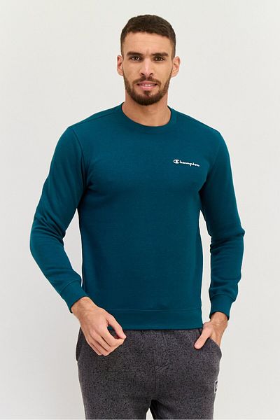 Champion Men Sportswear Fit Long Sleeves Outdoor Sweatshirt, Teal Green