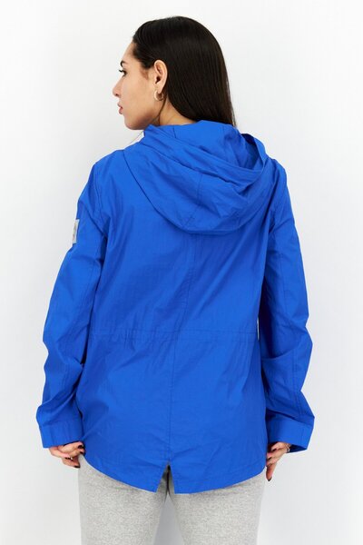 Aigle x Faguo Women Brand Logo Windbreaker Jacket, Blue