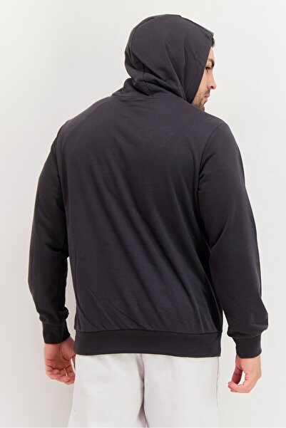 SKECHERS Men Sportswear Fit Long Sleeve Outdoor Sweatshirt, Dark Grey