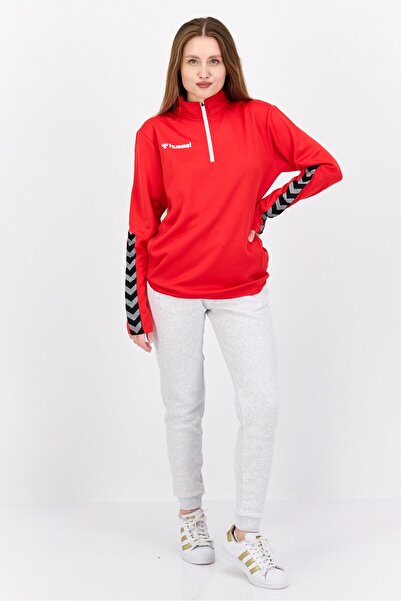 hummel Women Sportswear Fit Long Sleeve Training Sweatshirt, Red