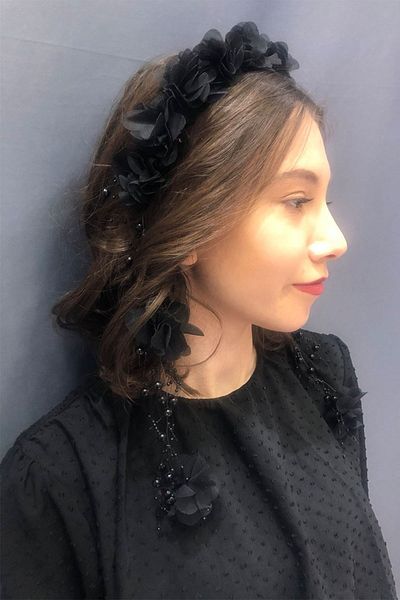 Hayalperest boncuk Black Laser Floral Crown