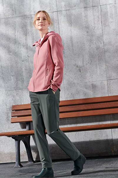 Tchibo Women Regular Fit Drawstring Plain Jogger Pants, Dark Green