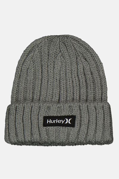 Hurley Women Brand Logo Beanie, Grey