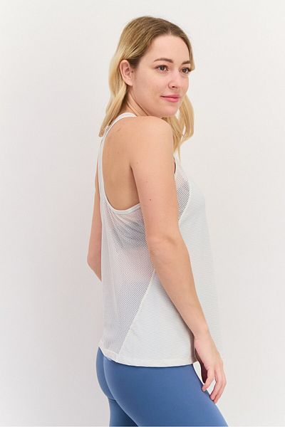 SKECHERS Women Sportswear Fit Sleeveless Running Tank Top, Off White