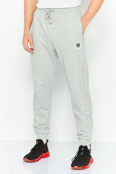 Diesel Men Regular Fit Brand Logo Jogger Pants, Grey