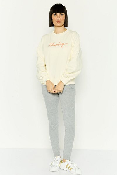 Hurley Women Sportswear Fit Long Sleeve Outdoor Sweatshirt, White