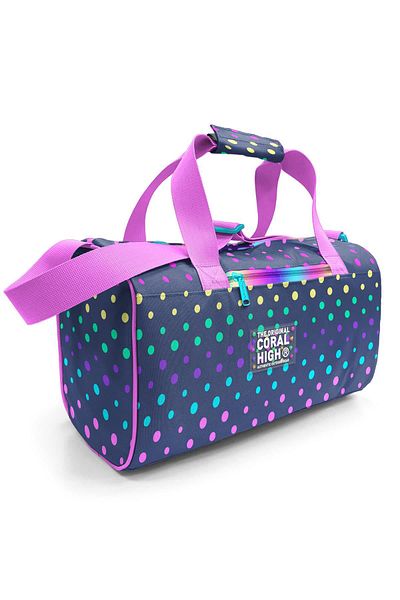 Coral High Geantă sport cu buline de culoare albastru marin 27528