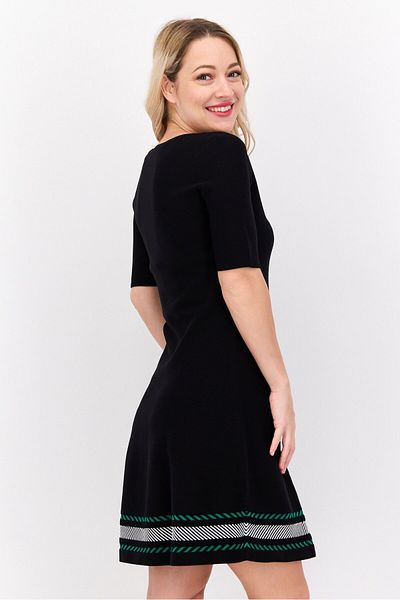Esprit Women Knitted Mini Dress, Black Combo