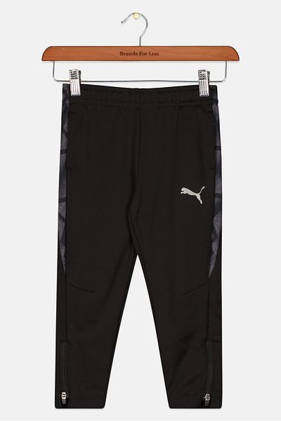 Puma Kids Boys Brand Logo Sportswear Pants, Black Combo