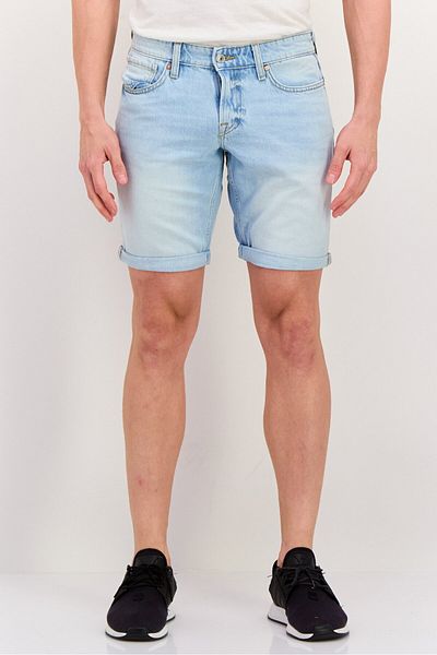 Guess Men Washed Denim Shorts, Light Blue