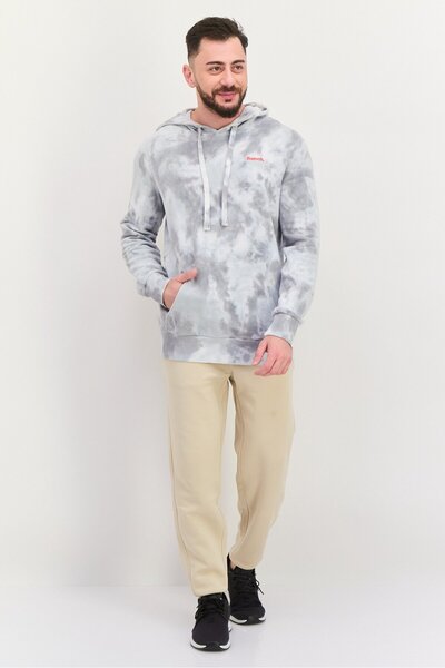 BENCH Men Sportswear Fit Brand Logo Outdoors Sweatshirts, Grey Combo