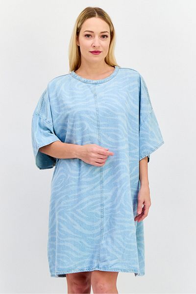 WRANGLER Women Washed Denim Midi Dress, Blue