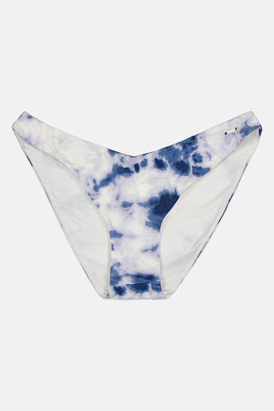 Pepe Jeans Women Tie Dye Bikini Bottom, Blue